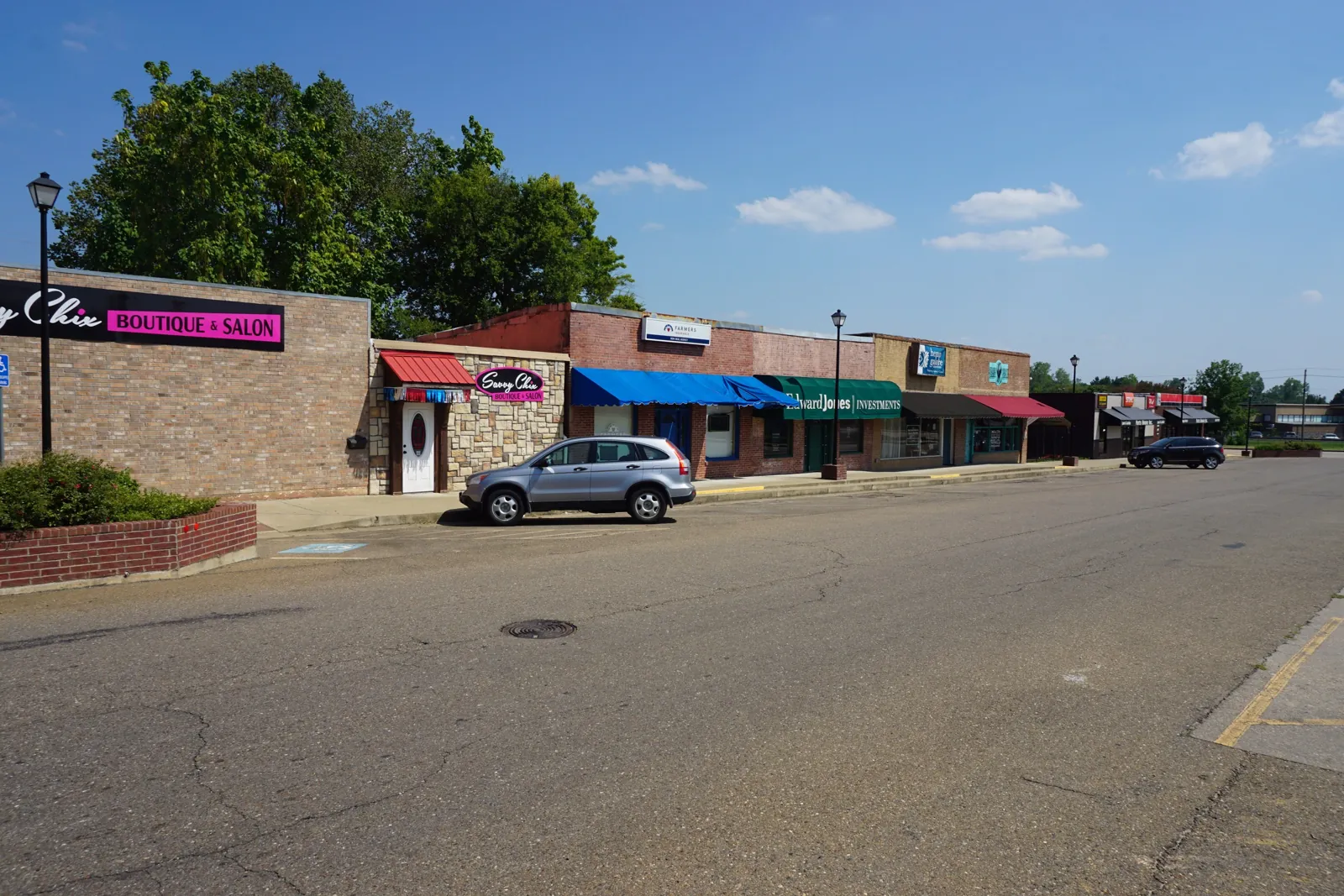 Main street in downtown Broken Bow, Oklahoma