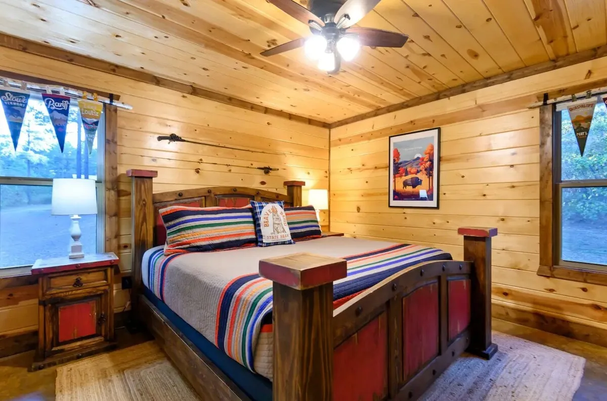 Main-floor king bedroom 2 at Cami's Campout