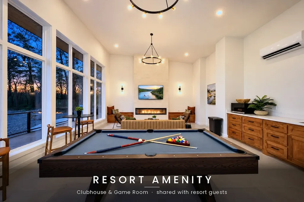 Shared resort clubhouse game room available to Clearwater guests