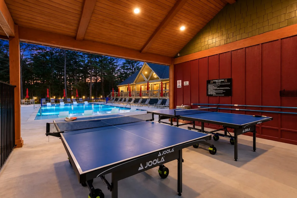 Dolce Far Nient — Step outside for a game of ping pong under a covered pavilion overlooking the shared resort pool, included at no extra cost.