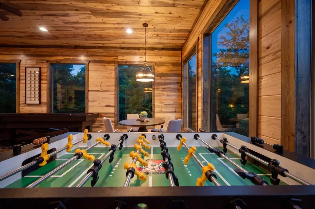 Foosball table in the Dreams & Streams game room