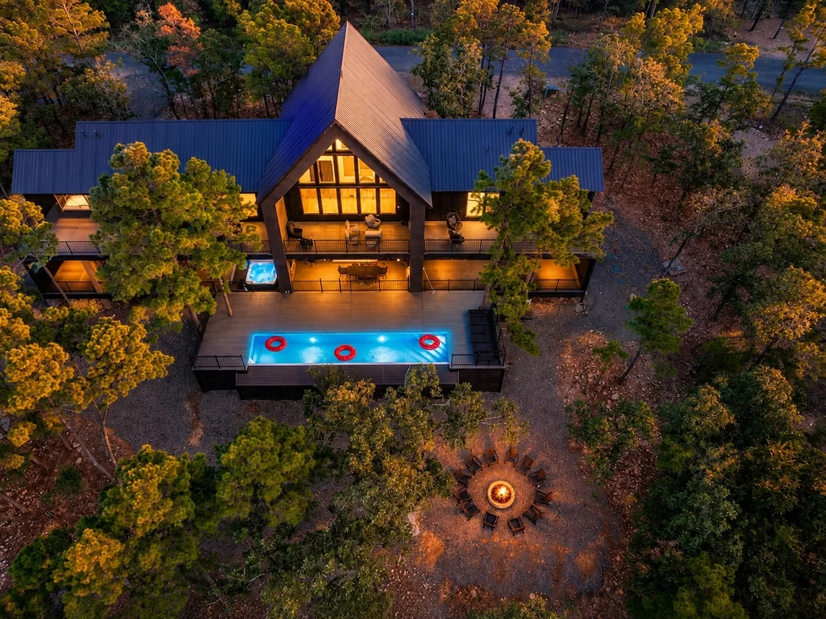 Aerial view of Sanctuary at the Summit on Carter Mountain